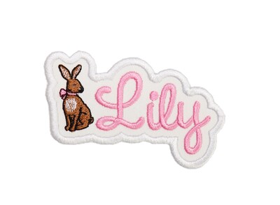 Easter Bunny Cutie Personalized name patch with custom name of your choice and Easter bunny - image1